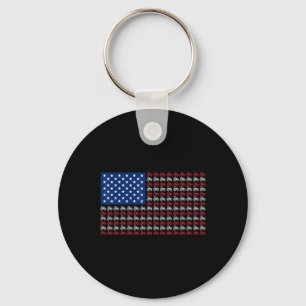 Porte-clés Ferme patriotique 4 juillet drapeau américain Usa