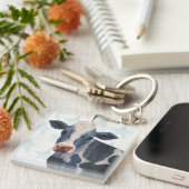 Porte-clés Ferme patriotique - vache (Devant Droit)