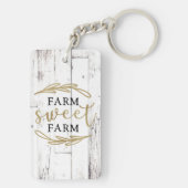 Porte-clés Ferme Sweet Farm White Wood Country Farmhouse (Dos)