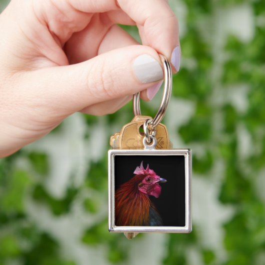Porte-clés Fermes | Tête de coq (main)