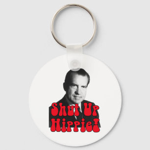 Porte-clés Fermez la hippie -- Richard Nixon