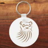 Porte-clés Ferret pied noir en style dessin désiré (Recto)