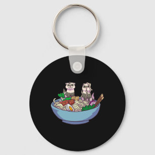Porte-clés Ferret Ramen Noodles Anime Kawaii Japanese Otaku