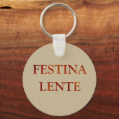 Porte-clés festina lente latinn cite (Recto)