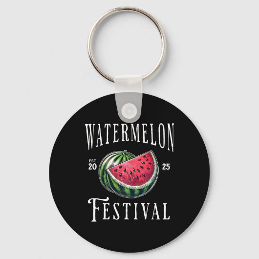 Porte-clés Festival de la Pastèque 2025 Melon Fruits Vacances (Recto)