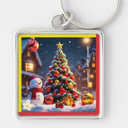 Porte-clés "Festive Golden Glow" (Devant)