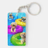 Porte-clés Fête au bassin pour chiens (Dos)