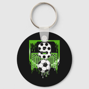 Porte-clés Fête d'anniversaire 9 ans de football glace Drip 9