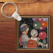 Porte-clés Fête d'anniversaire, ballons et jouets pour enfant (Recto)