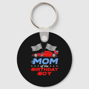 Porte-clés Fête d'anniversaire de voiture de course Maman ado