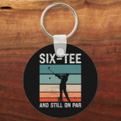 Porte-clés Fête d'anniversaire des 60 ans de golf Six-tee et (Recto)