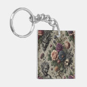 Porte-clés Fête d'anniversaire - Gothique victorien Floral (Devant gauche)