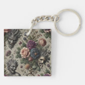 Porte-clés Fête d'anniversaire - Gothique victorien Floral (Dos)