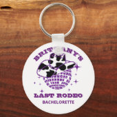 Porte-clés Fête de Bachelorette Cowgirl Disco Rétro (Recto)