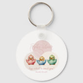 Porte-clés Fête de Bébé Œufs Oiseaux Mignons Kawaii Couleurs  (Recto)