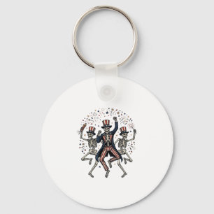 Porte-clés Fête de chien patriotique comme c'est 1776 Vintage