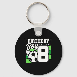 Porte-clés Fête de football de 8 ans 8e anniversaire garçon