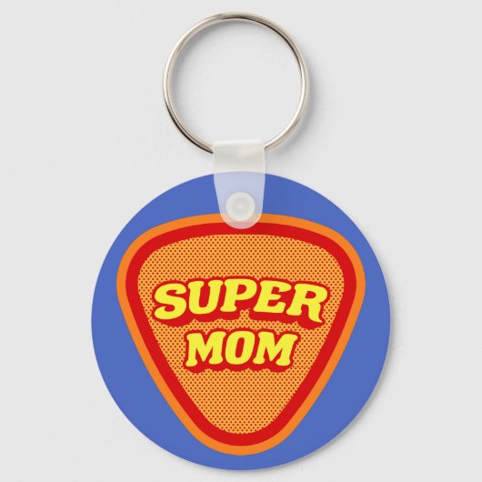 Porte-clés Fête de la mère de Super Maman (Recto)