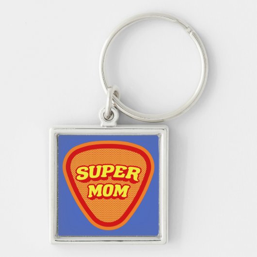 Porte-clés Fête de la mère de Super Maman (Devant)