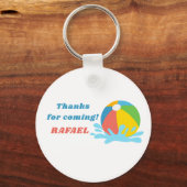 Porte-clés Fête de la piscine Faveurs d'anniversaire (Verso)