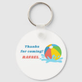 Porte-clés Fête de la piscine Faveurs d'anniversaire (Verso)