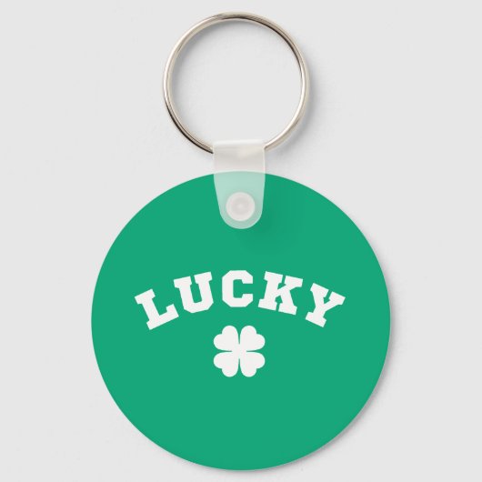 Porte-clés Fête de la Saint-Patrick Lucky Clover (Recto)