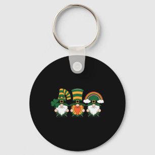 Porte-clés Fête de la Saint-Patrick Shamrock Chanceux Gnomes