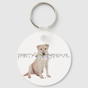 Porte-clés Fête de Labrador Retriever Jaune