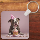 Porte-clés Fête de l'anniversaire de Pit Bull (Verso)