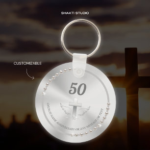 Porte-clés Fête de l'église Pearls Argent