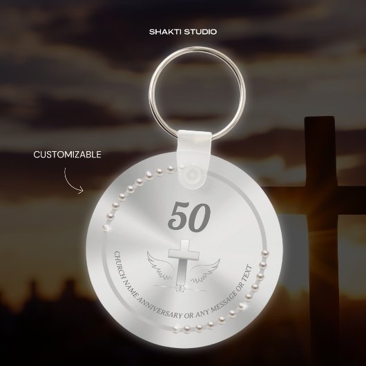 Porte-clés Fête de l'église Pearls Argent