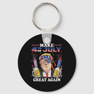 Porte-clés Fête de l'Indépendance de Trump Faire 4 juillet Gr
