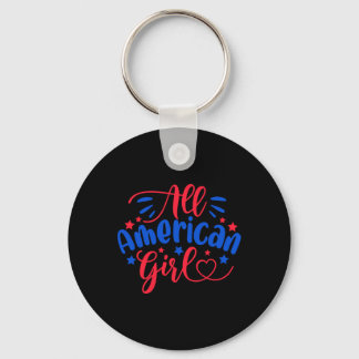 Porte-clés Fête de l'Indépendance des filles américaines 4 Ju