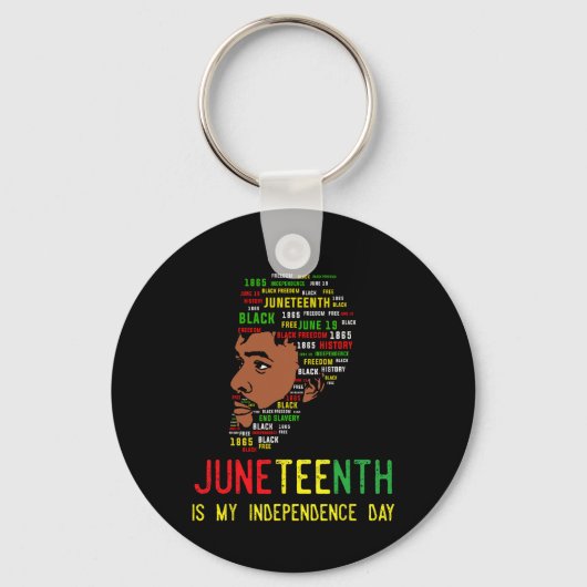 Porte-clés Fête de l'indépendance Juneteenth Fête des pères d (Recto)