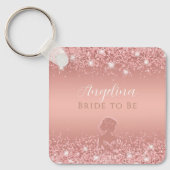 Porte-clés Fête de mariage élégante rose gold luxueuse et sci (Recto)