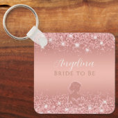 Porte-clés Fête de mariage élégante rose gold luxueuse et sci (Recto)