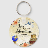 Porte-clés Fête de mariage Love is an Adventure (Verso)