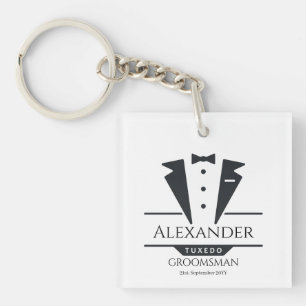 Porte-clés Fête de mariage Tuxedo Cadeaux Groomsman