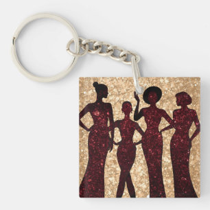 Porte-clés Fête de mode chic et clinquante