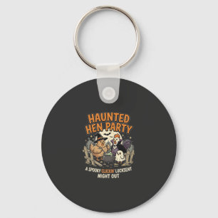 Porte-clés Fête de poule hantée d'Halloween