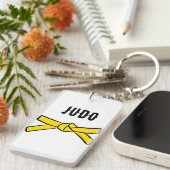 Porte-clés Fête de promotion de la ceinture jaune de Judo (Devant droit)