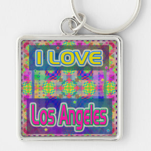Porte-clés Fête des couleurs : "I LOVE Los Angeles" Porte -