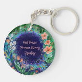 Porte-clés Fête des femmes de l'aquarelle (Dos)