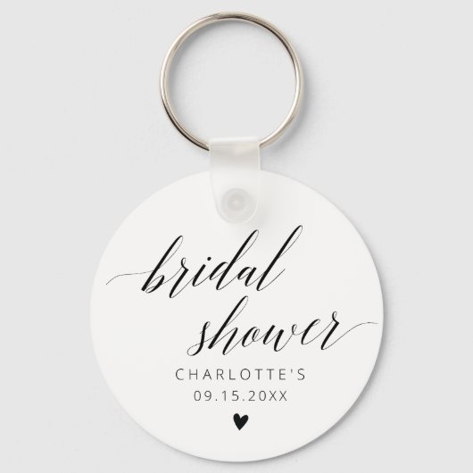 Porte-clés Fête des mariées de calligraphie élégante favorise (Recto)