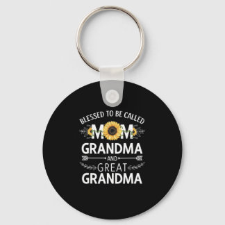 Porte-clés Fête des mères bénie d'être appelée maman grand-mè