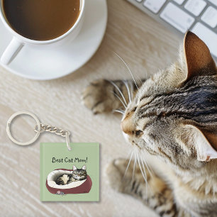 Porte-clés Fête des mères de chat