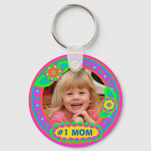 Porte-clés Fête des mères / Maman Photo personnalisée & Porte
