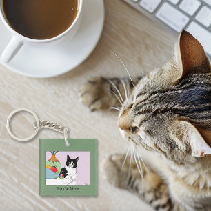 Porte-clés Fête des mères Tuxedo Chat
