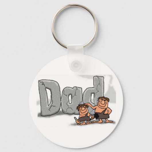 Porte-clés Fête des pères Caveman Papa (Recto)