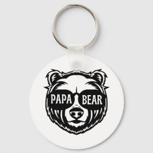 Porte-clés Fête des pères de lunettes de soleil Papa Bear